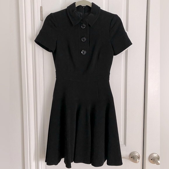 Karen Millen Dresses & Skirts - Karen Millen Black Collar Dress with Skater Skirt UK 8 EU 36 US 4